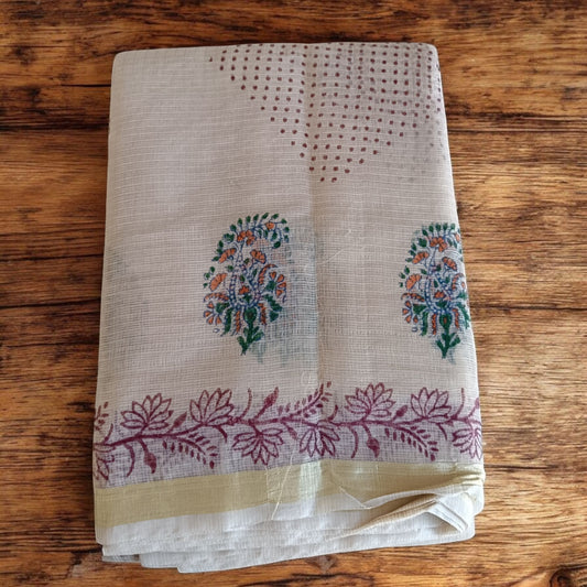 Kota Doria Prints Saree