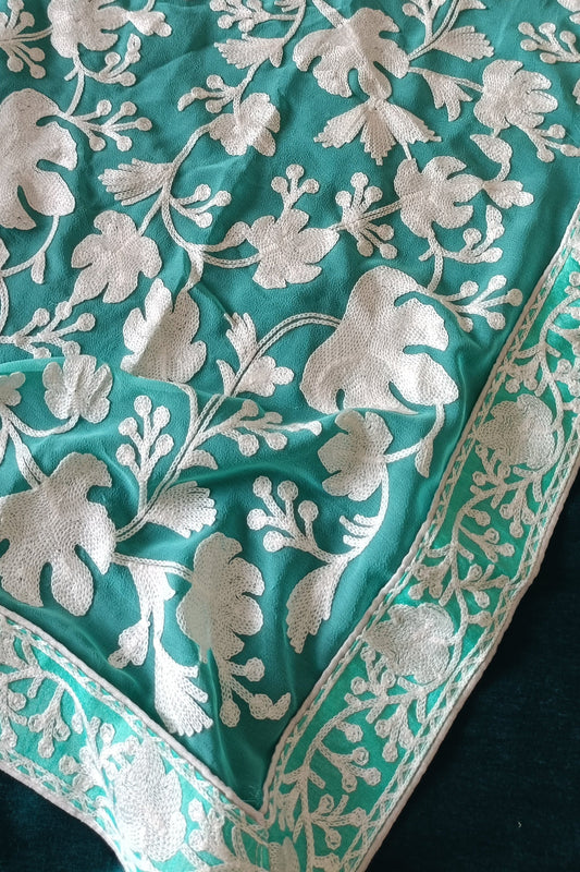 Georgette Saree With Aari Embroidery