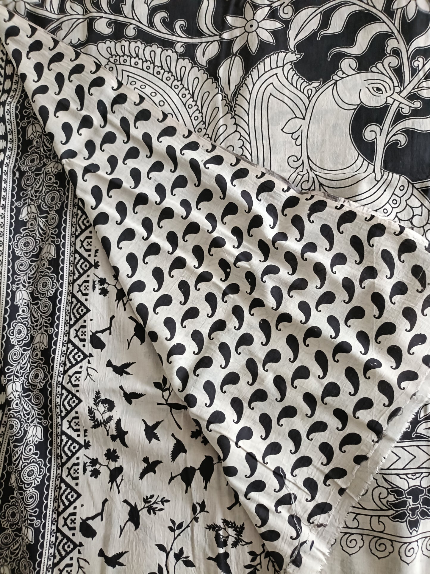 Handmade Kalamkari Mul Cotton Sarees
