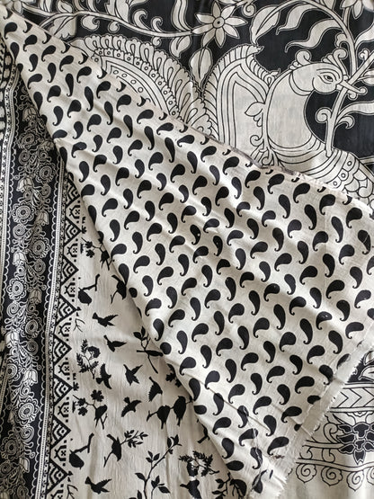 Handmade Kalamkari Mul Cotton Sarees