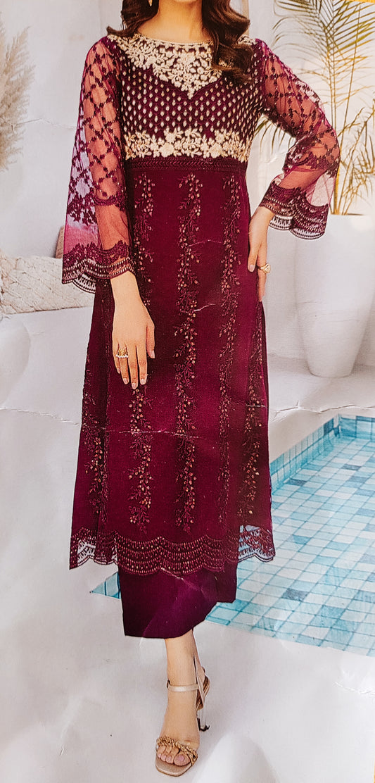 Pure Net Kurta Ensemble