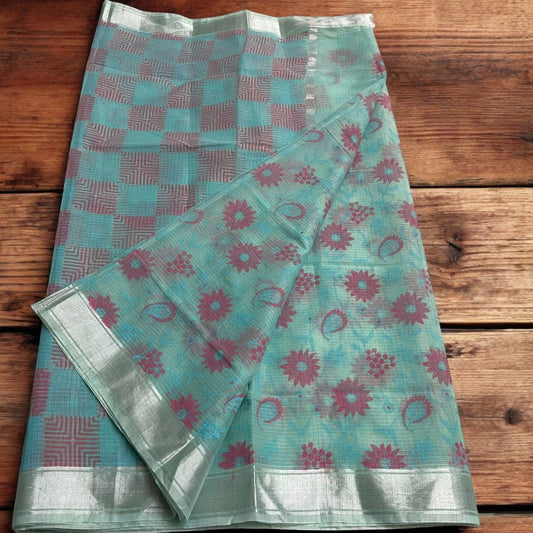 Kota Doria Prints Saree