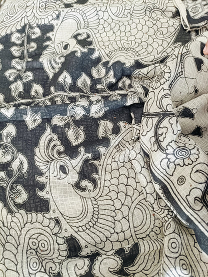 लोपामुद्रा - Pure Kota Handloom Cotton Handcrafted Kalamkari Saree
