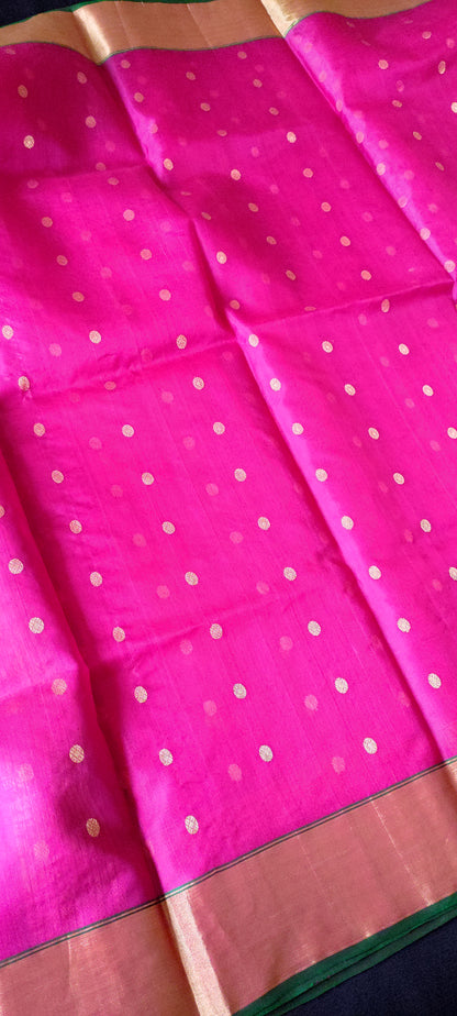 Pure Katan Chanderi Silk Saree