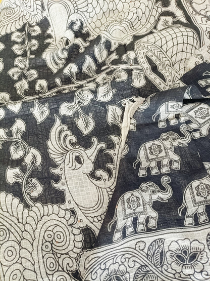 लोपामुद्रा - Pure Kota Handloom Cotton Handcrafted Kalamkari Saree